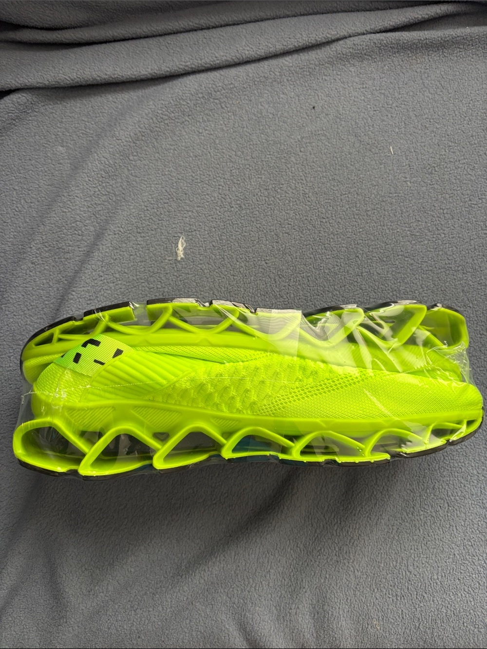 Neon Lime Athletic Sneaker - Futuristic Cage Sole